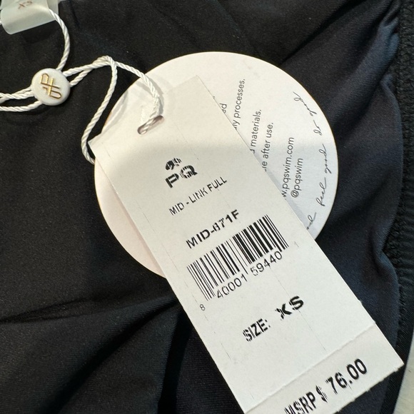 NWT Pilyq Black Gold Link Bikini Swim Bottoms Size XS Style Full‎ - Picture 6 of 9